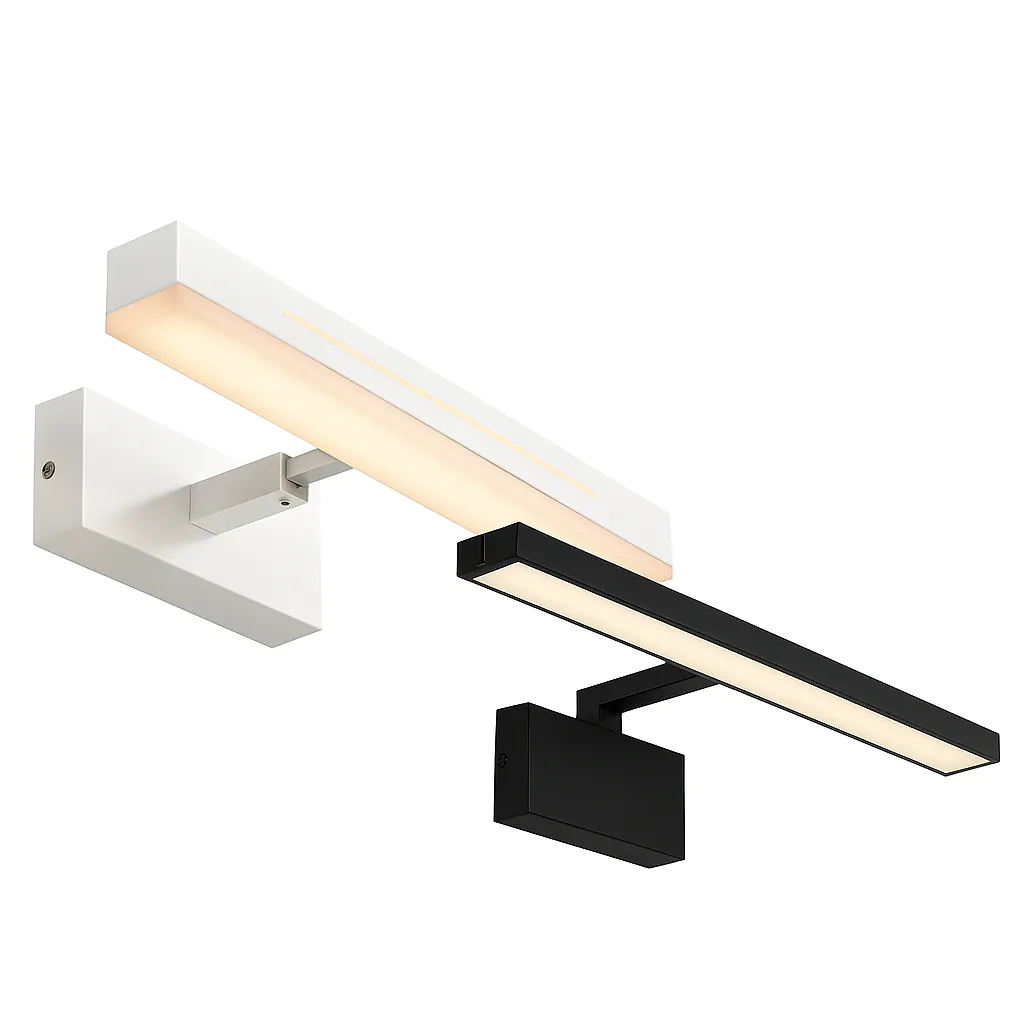 Iluminación de baño con espejo