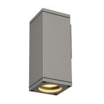 SLV Theo Luz De Pared Aluminium Gris Cuadrado | Al Aire Libre - IP44 - Apta para 1x GU10 