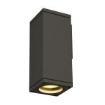 SLV Theo Luz De Pared Aluminium Gris Cuadrado | Al Aire Libre - IP44 - Apta para 1x GU10 