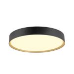 SLV Decona 42 Luz de techo Aluminium Negro Oro Esférica 23W 2680lm - 930-940 CCT | IP44 - Mejor Reproducción De Color - Regulable 