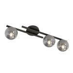Emibig Luz de techo Kairo Acero Negro | Apta para 3x E14 - Max 10W