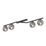 Emibig Luz de techo Naton Acero Negro | Apta para 4x E14 - Max 10W