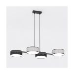 Emibig Colgante De Luz Drumz Acero Negro | Apta para 4x E14 - Max 10W