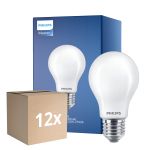 Multipack 12x Philips Master LED E27 Pera Con Filamento Mate 10.5W 1521lm - 922-927 Dim To Warm | Mejor Reproducción De Color - Regulable - Reemplazo 100W