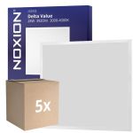 Multipack 5x Noxion Panel LED Delta Value V5 Backlit 28W 3920lm - 830-840 CCT | 60x60cm - UGR <19 - Philips Driver