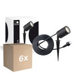 Multipack 6x D'Lite Pico Luz Fuse Cable De Alimentación Negro | IP65 - Apta para 1x GU10 | incl. cable 2 Meter