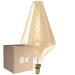 Multipack 6x Calex XXL Vienna Oro LED E27 Con Filamento 4W 320lm- 822 Luz Muy Cálida | Regulable