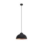 Eglo Colgante De Luz Truro 2 Acero Negro Cobre | IP20 - Apta para 1x E27 