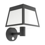 Eglo Luz De Pared Altilia Solar Negro 7W 800lm - 830 Luz Cálida | IP65 - Sensor De Movimiento