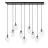 Emibig Colgante De Luz Astral Acero Negro | Apta para 9x E14 - Max 10W