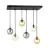 Emibig Colgante De Luz Cosmo Acero Negro | Apta para 6x E14 - Max 10W