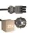 Multipack 25x Noxion GST - Compatible Cable de alimentación Negro - Hembra + Schuko Europlug - 3m - 3 pole 0.75mm2