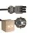 Multipack 50x Noxion GST - Compatible Cable de alimentación Negro - Hembra + Schuko Europlug - 2m - 3 pole 0.75mm2