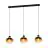 Eglo Colgante De Luz Oilella Acero Negro Oro | IP20 - Apta para 3x E27 
