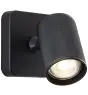 Brilliant Marty Luz De Pared Aluminium Arenoso Negro 5W 350lm - 830 Luz Cálida | Incl. 1x GU10
