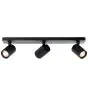 Brilliant Marty Luz de techo Aluminium Arenoso Negro 15W 1050lm - 830 Luz Cálida | Incl. 3x GU10