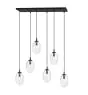 Emibig Colgante De Luz Astral Acero Negro | Apta para 6x E14 - Max 10W