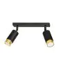 Emibig Luz de techo Hiro Acero Negro | Apta para 2x GU10 - Max 10W