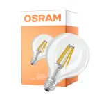 Osram LED Superstar E27 Globe G95 Con Filamento Clara 11W 1521lm - 927 Luz Muy Cálida | Mejor Reproducción De Color - Reemplazo 100W