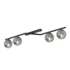 Emibig Luz de techo Naton Acero Negro | Apta para 4x E14 - Max 10W