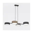 Emibig Colgante De Luz Drumz Acero Negro | Apta para 4x E14 - Max 10W