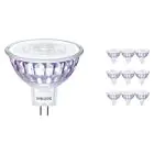 Multipack 10x Philips Master Value LED Foco GU5.3 MR16 7.5W 630lm 60D - 930 Luz Cálida | Mejor reproducción de color - Regulable - Reemplazo 50W