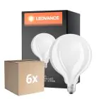 Multipack 6x Ledvance Classic LED E27 Globe con Filamento Mate 7.5W 1055lm - 827 Luz muy Cálida | Regulable - Reemplazo 75W