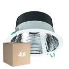 Multipack 4x Philips Downlight LED Coreline DN142B Aluminium Blanco 19.2W 2300lm 60D - 840 Blanco Frio | Recorte 200mm - IP20 - UGR