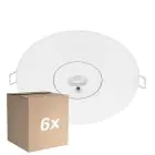 Multipack 6x Noxion LED Emergency Spot Blanco 3W 240lm - 850K Blanco Frio | Luz de emergencia 3 horas - Autotest - 140mm