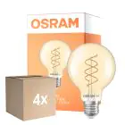 Multipack 4x Osram Vintage 1906 LED E27 Globe Con Filamento Twist Oro 8W 806lm - 922 Luz Muy Cálida | Mejor Reproducción De Color - Regulable - Reemplazo 60W