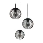 Eglo Colgante De Luz Almanzora Acero Negro Cobre | IP20 - Apta para 3x E27 